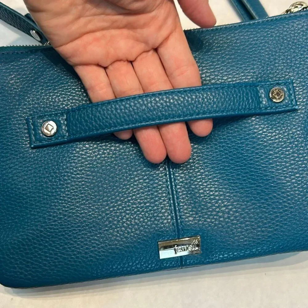 thirty-one Jewell Street Style Purse Crossbody Teal Turquoise Small Adjustable S